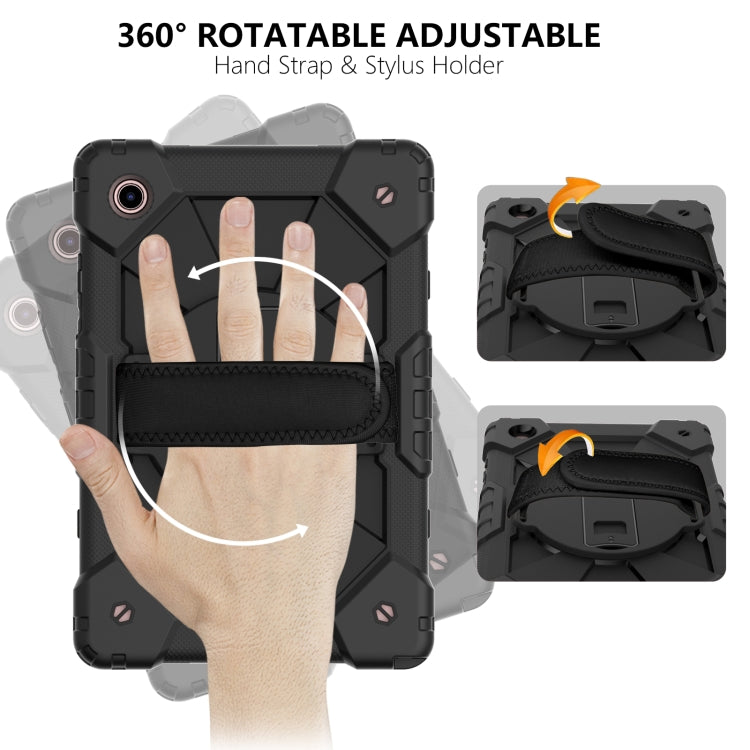 For Samsung Galaxy Tab A8 10.5 2021 X200 Contrast Color Robot Silicone + PC Tablet Case(Black) - Other Galaxy Tab PC by buy2fix | Online Shopping UK | buy2fix