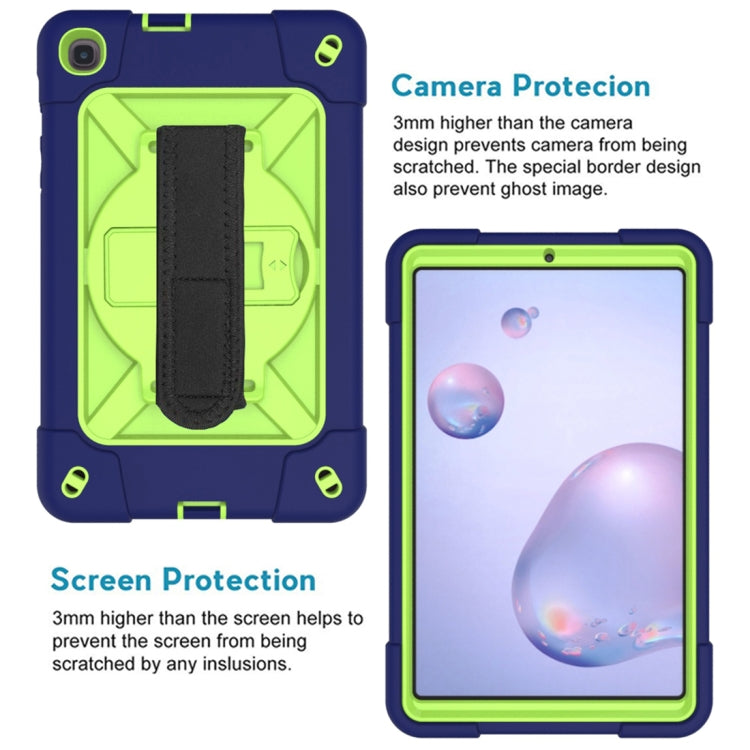For Samsung Galaxy Tab A 8.4 T307 Contrast Color Robot Silicone + PC Tablet Case(Navy Blue Yellow Green) - Tab A 8.4 (2020) by buy2fix | Online Shopping UK | buy2fix