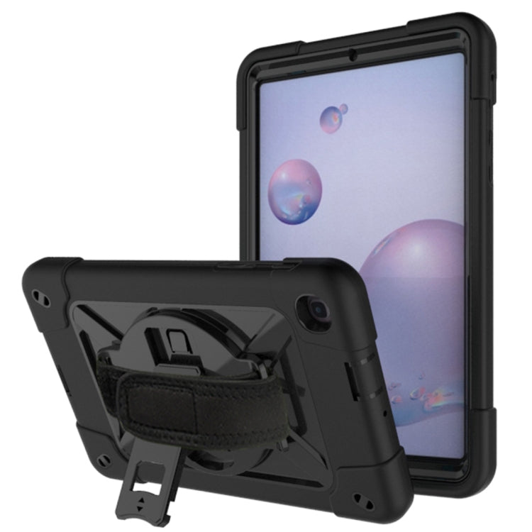 For Samsung Galaxy Tab A 8.4 T307 Contrast Color Robot Silicone + PC Tablet Case(Black) - Tab A 8.4 (2020) by buy2fix | Online Shopping UK | buy2fix