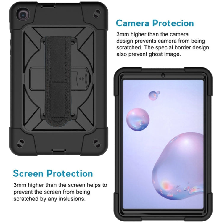 For Samsung Galaxy Tab A 8.4 T307 Contrast Color Robot Silicone + PC Tablet Case(Black) - Tab A 8.4 (2020) by buy2fix | Online Shopping UK | buy2fix