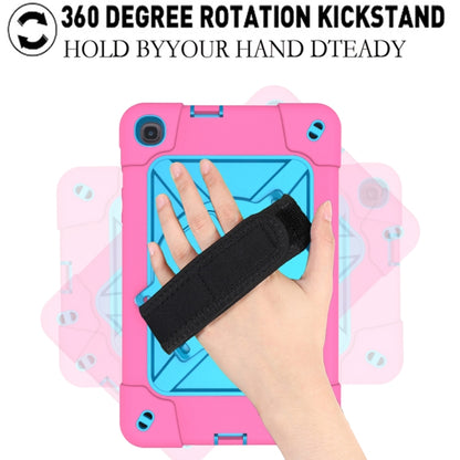 For Samsung Galaxy Tab A 8.4 T307 Contrast Color Robot Silicone + PC Tablet Case(Rose Red Blue) - Tab A 8.4 (2020) by buy2fix | Online Shopping UK | buy2fix