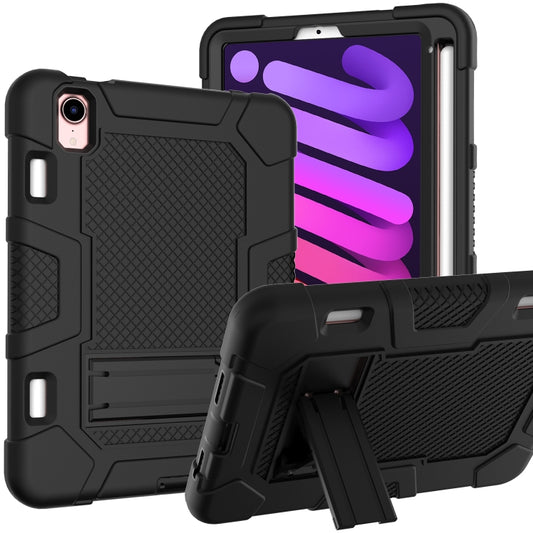 For iPad mini 2024 / mini 6 Contrast Color Robot Silicone + PC Tablet Case(Black) - iPad mini 6 Cases by buy2fix | Online Shopping UK | buy2fix