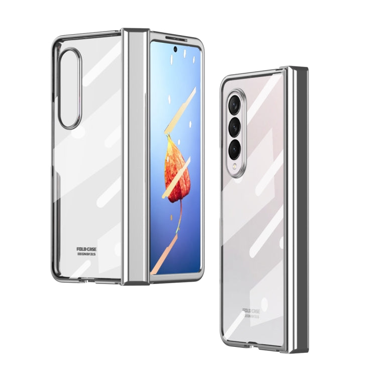 For Samsung Galaxy Z Fold4 Full Body Integrated Electroplating Hinge Phone Case(Silver) - Galaxy Z Fold4 5G Cases by buy2fix | Online Shopping UK | buy2fix