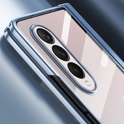 For Samsung Galaxy Z Fold4 Full Body Integrated Electroplating Hinge Phone Case(Silver) - Galaxy Z Fold4 5G Cases by buy2fix | Online Shopping UK | buy2fix
