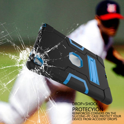 Contrast Color Robot Silicone + PC Tablet Case For iPad 6 / iPad Pro 9.7 2016(Black + Blue) - iPad Pro 9.7 inch Cases by buy2fix | Online Shopping UK | buy2fix