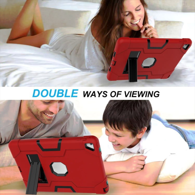 Contrast Color Robot Silicone + PC Tablet Case For iPad 6 / iPad Pro 9.7 2016(Red + Black) - iPad Pro 9.7 inch Cases by buy2fix | Online Shopping UK | buy2fix