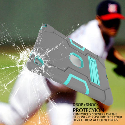 Contrast Color Robot Silicone + PC Tablet Case For iPad 6 / iPad Pro 9.7 2016(Grey + Mint Green) - iPad Pro 9.7 inch Cases by buy2fix | Online Shopping UK | buy2fix