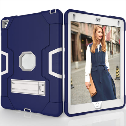 Contrast Color Robot Silicone + PC Tablet Case For iPad 6 / iPad Pro 9.7 2016(Navy Blue Grey) - iPad Pro 9.7 inch Cases by buy2fix | Online Shopping UK | buy2fix