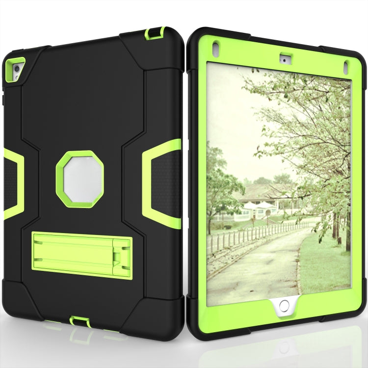 Contrast Color Robot Silicone + PC Tablet Case For iPad 6 / iPad Pro 9.7 2016(Black Yellow Green) - iPad Pro 9.7 inch Cases by buy2fix | Online Shopping UK | buy2fix