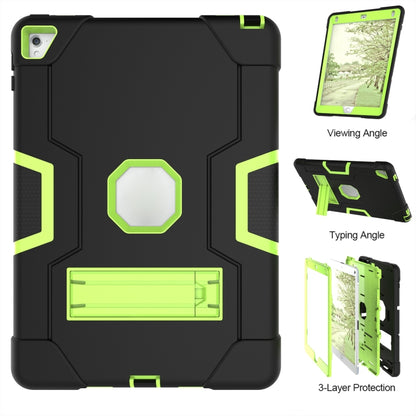 Contrast Color Robot Silicone + PC Tablet Case For iPad 6 / iPad Pro 9.7 2016(Black Yellow Green) - iPad Pro 9.7 inch Cases by buy2fix | Online Shopping UK | buy2fix