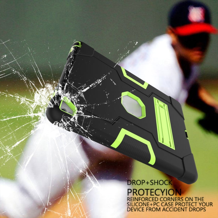 Contrast Color Robot Silicone + PC Tablet Case For iPad 6 / iPad Pro 9.7 2016(Black Yellow Green) - iPad Pro 9.7 inch Cases by buy2fix | Online Shopping UK | buy2fix