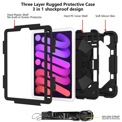 For iPad mini 2024 / mini 6 Contrast Color Robot Silicone + PC Tablet Case(Black) - iPad mini 6 Cases by buy2fix | Online Shopping UK | buy2fix
