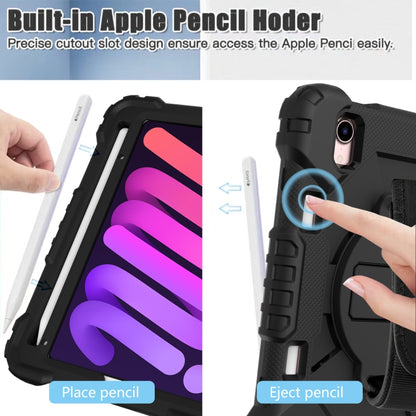 For iPad mini 2024 / mini 6 Contrast Color Robot Silicone + PC Tablet Case(Black) - iPad mini 6 Cases by buy2fix | Online Shopping UK | buy2fix