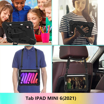 For iPad mini 2024 / mini 6 Contrast Color Robot Silicone + PC Tablet Case(Black) - iPad mini 6 Cases by buy2fix | Online Shopping UK | buy2fix