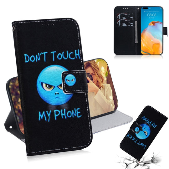For Huawei P40 Pro 3D Colored Drawing Horizontal Flip Leather Case with Holder & Card Slot & Wallet(Anger)