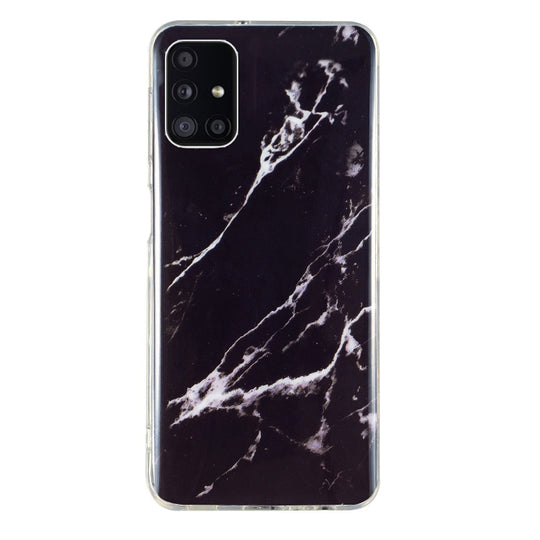 For Samsung Galaxy A51 IMD Marble Pattern TPU Phone Case(Black)