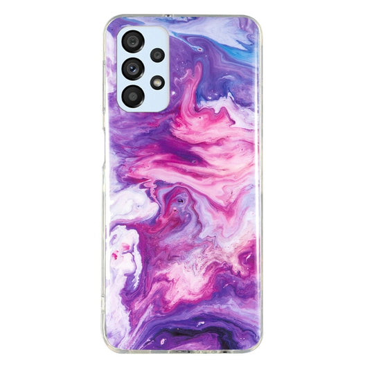 For Samsung Galaxy A53 5G IMD Marble Pattern TPU Phone Case(Red)