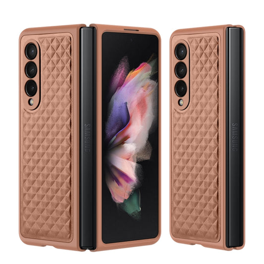 For Samsung Galaxy Z Fold3 5G DUX DUCIS Venice Series Shockproof Genuine Leather Phone Case(Brown) - Galaxy Phone Cases by DUX DUCIS | Online Shopping UK | buy2fix