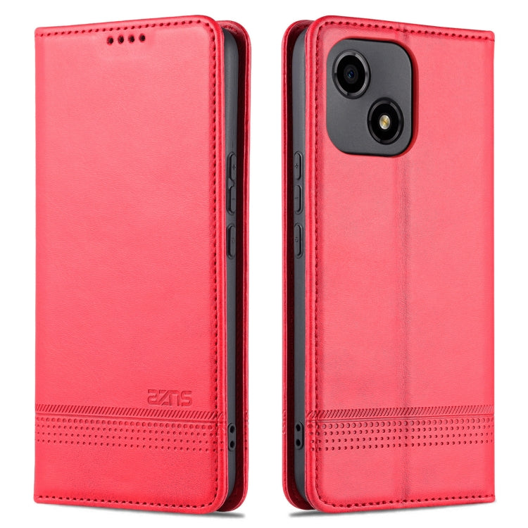 For Honor Play 30 AZNS Magnetic Calf Texture Flip Leather Phone Case(Red) - Honor Cases by AZNS | Online Shopping UK | buy2fix