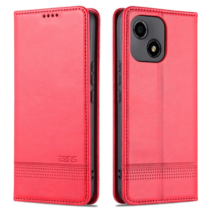 For Honor Play 30 AZNS Magnetic Calf Texture Flip Leather Phone Case(Red) - Honor Cases by AZNS | Online Shopping UK | buy2fix