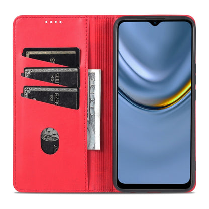 For Honor Play 30 AZNS Magnetic Calf Texture Flip Leather Phone Case(Red) - Honor Cases by AZNS | Online Shopping UK | buy2fix