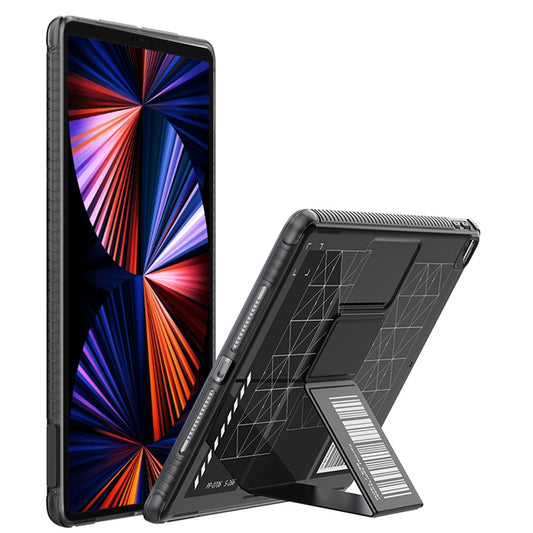 For iPad Pro 12.9 2022 / 2021 / 2020 Mutural XingTu Series Tablet Case with Holder(Black) by Mutural
