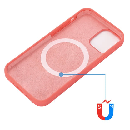 For iPhone 14 Plus Shockproof Silicone Magsafe Case (Pink Orange) by buy2fix