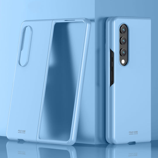 For Samsung Galaxy Z Fold4 Skin Feel Breathable Shockproof Phone Case(Blue)