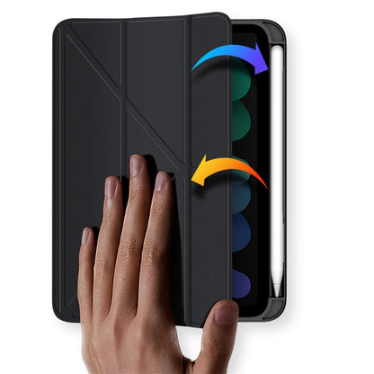 For iPad mini (2021)/mini 6 / mini 7 DUX DUCIS Magi Series Shockproof Tablet Case(Black) by DUX DUCIS