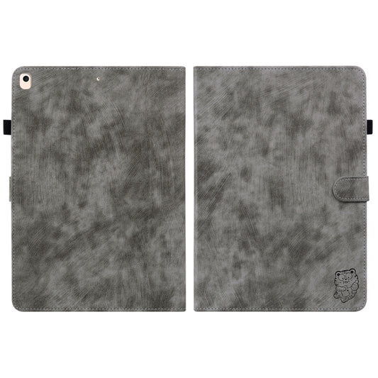 Tiger Pattern PU Tablet Case With Sleep / Wake-up Function For iPad 9.7 2017/2018/2019/2020(Grey) - iPad 9.7 (2018) & (2017) Cases by buy2fix | Online Shopping UK | buy2fix