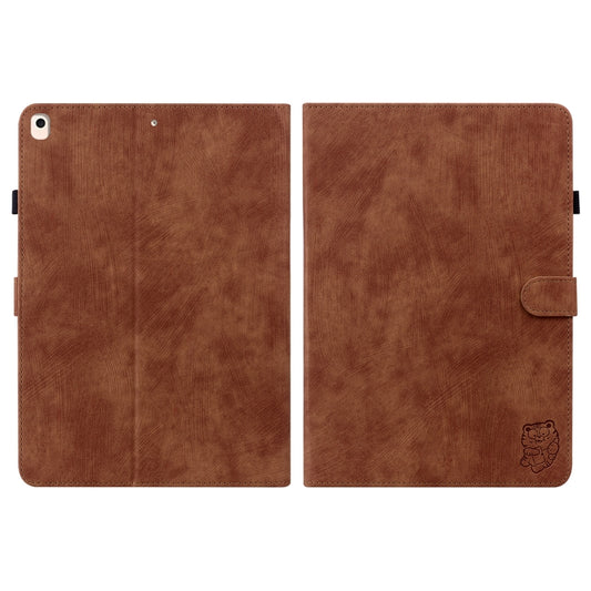 Tiger Pattern PU Tablet Case With Sleep / Wake-up Function For iPad 9.7 2017/2018/2019/2020(Brown) - iPad 9.7 (2018) & (2017) Cases by buy2fix | Online Shopping UK | buy2fix