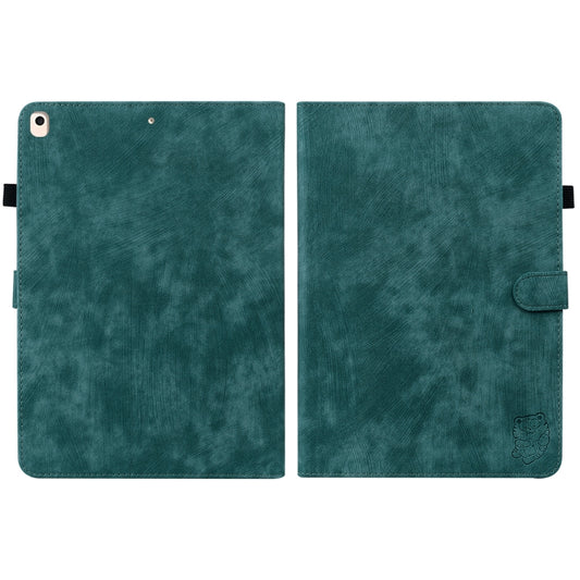Tiger Pattern PU Tablet Case With Sleep / Wake-up Function For iPad 9.7 2017/2018/2019/2020(Dark Green) - iPad 9.7 (2018) & (2017) Cases by buy2fix | Online Shopping UK | buy2fix