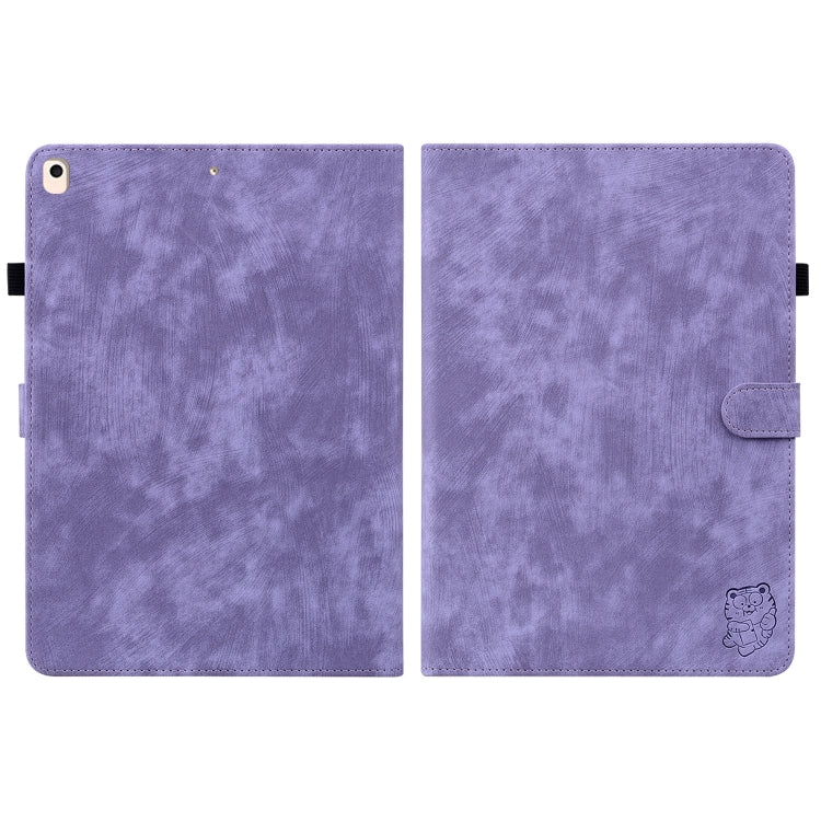 Tiger Pattern PU Tablet Case With Sleep / Wake-up Function For iPad 10.2 2019/Air 2019 10.5/10.2 2020/2021(Purple) - iPad 10.2 Cases by buy2fix | Online Shopping UK | buy2fix