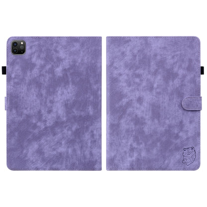 Tiger Pattern PU Tablet Case With Sleep / Wake-up Function For iPad Pro 11 2022 / 2021 / 2020 / 2018 / Air 2020 10.9(Purple) - iPad Pro 11 (2022/2021) Cases by buy2fix | Online Shopping UK | buy2fix