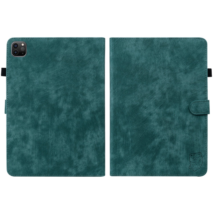 Tiger Pattern PU Tablet Case With Sleep / Wake-up Function For iPad Pro 11 2022 / 2021 / 2020 / 2018 / Air 2020 10.9(Dark Green) - iPad Pro 11 (2022/2021) Cases by buy2fix | Online Shopping UK | buy2fix