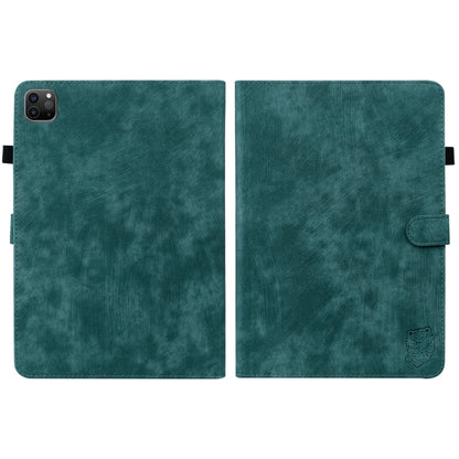 Tiger Pattern PU Tablet Case With Sleep / Wake-up Function For iPad Pro 11 2022 / 2021 / 2020 / 2018 / Air 2020 10.9(Dark Green) - iPad Pro 11 (2022/2021) Cases by buy2fix | Online Shopping UK | buy2fix
