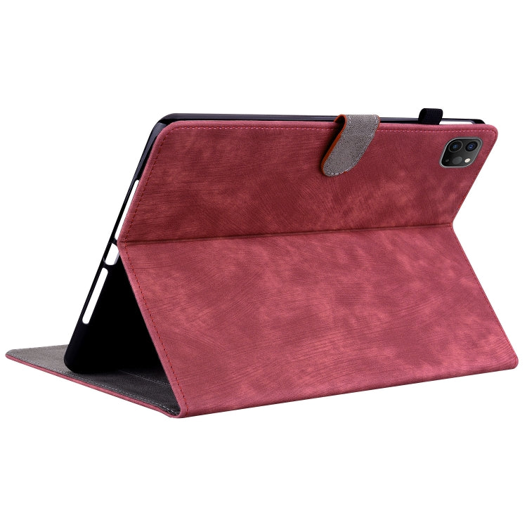 For iPad Pro 12.9 2022 / 2021 / 2020 Tiger Pattern PU Tablet Case with Sleep / Wake-up Function(Red) - iPad Pro 12.9 (2022/2021) Cases by buy2fix | Online Shopping UK | buy2fix