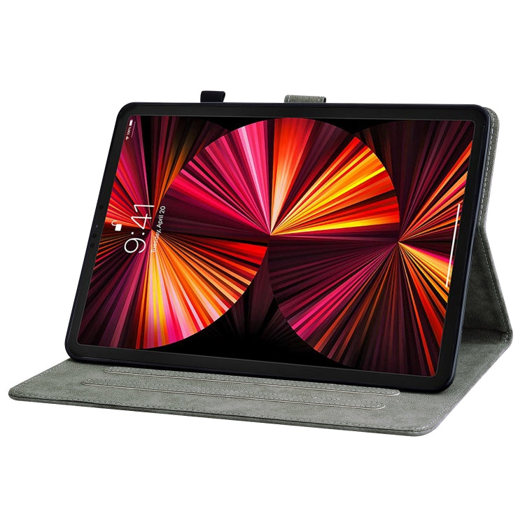 For iPad Pro 12.9 2022 / 2021 / 2020 Tiger Pattern PU Tablet Case with Sleep / Wake-up Function(Red) - iPad Pro 12.9 (2022/2021) Cases by buy2fix | Online Shopping UK | buy2fix