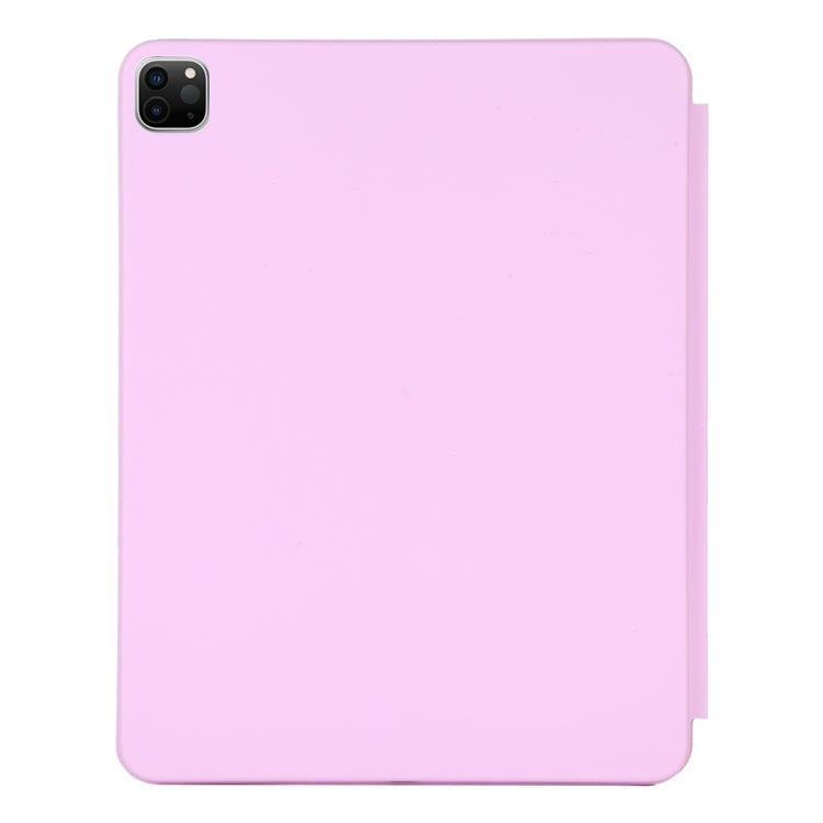 For iPad Pro 12.9 inch (2020/2021) 3-fold Horizontal Flip Smart Leather Tablet Case with Sleep / Wake-up Function & Holder(Pink) - iPad Pro 12.9 (2022/2021) Cases by buy2fix | Online Shopping UK | buy2fix