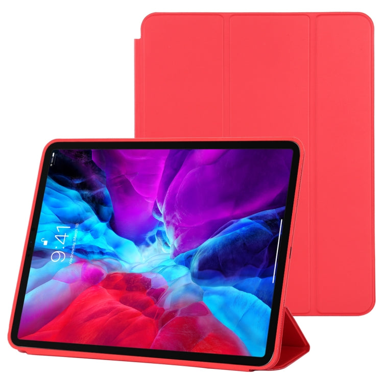 For iPad Pro 12.9 inch (2020/2021) 3-fold Horizontal Flip Smart Leather Tablet Case with Sleep / Wake-up Function & Holder(Red) - iPad Pro 12.9 (2022/2021) Cases by buy2fix | Online Shopping UK | buy2fix