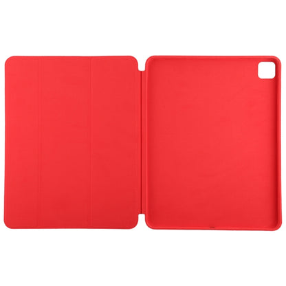 For iPad Pro 12.9 inch (2020/2021) 3-fold Horizontal Flip Smart Leather Tablet Case with Sleep / Wake-up Function & Holder(Red) - iPad Pro 12.9 (2022/2021) Cases by buy2fix | Online Shopping UK | buy2fix