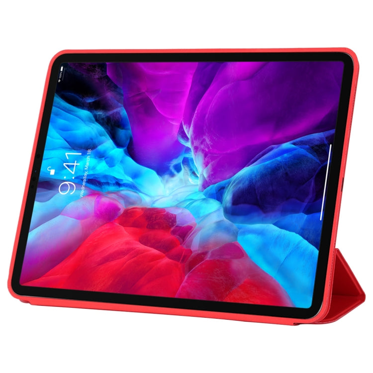For iPad Pro 12.9 inch (2020/2021) 3-fold Horizontal Flip Smart Leather Tablet Case with Sleep / Wake-up Function & Holder(Red) - iPad Pro 12.9 (2022/2021) Cases by buy2fix | Online Shopping UK | buy2fix