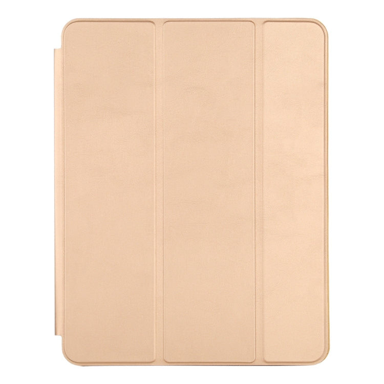 For iPad Pro 12.9 inch (2020/2021) 3-fold Horizontal Flip Smart Leather Tablet Case with Sleep / Wake-up Function & Holder(Gold) - iPad Pro 12.9 (2022/2021) Cases by buy2fix | Online Shopping UK | buy2fix