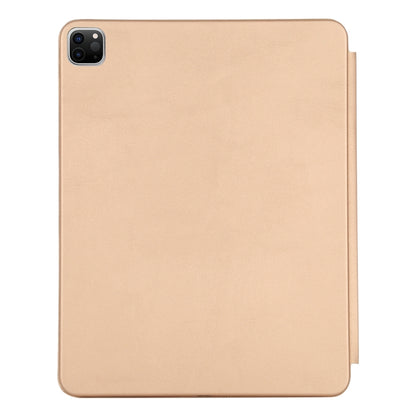For iPad Pro 12.9 inch (2020/2021) 3-fold Horizontal Flip Smart Leather Tablet Case with Sleep / Wake-up Function & Holder(Gold) - iPad Pro 12.9 (2022/2021) Cases by buy2fix | Online Shopping UK | buy2fix