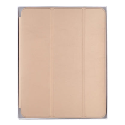 For iPad Pro 12.9 inch (2020/2021) 3-fold Horizontal Flip Smart Leather Tablet Case with Sleep / Wake-up Function & Holder(Gold) - iPad Pro 12.9 (2022/2021) Cases by buy2fix | Online Shopping UK | buy2fix