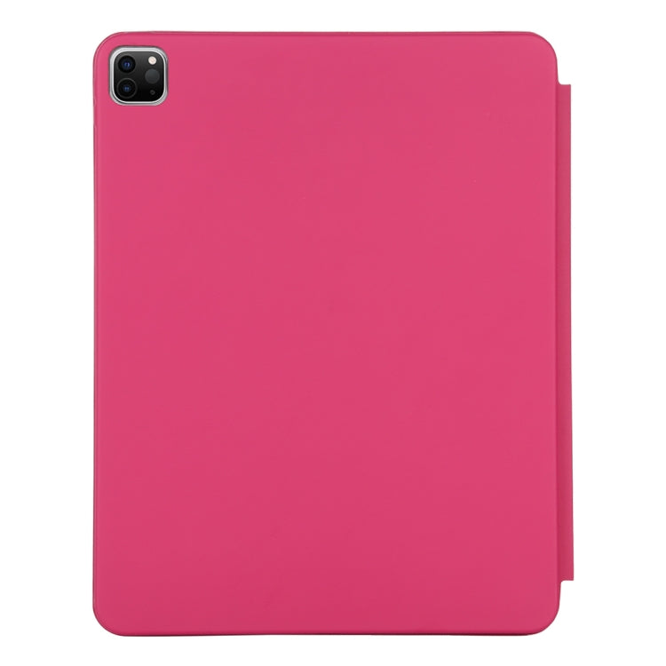 For iPad Pro 12.9 inch (2020/2021) 3-fold Horizontal Flip Smart Leather Tablet Case with Sleep / Wake-up Function & Holder(Rose Red) - iPad Pro 12.9 (2022/2021) Cases by buy2fix | Online Shopping UK | buy2fix