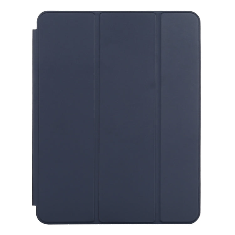 For iPad Pro 12.9 inch (2020/2021) 3-fold Horizontal Flip Smart Leather Tablet Case with Sleep / Wake-up Function & Holder(Dark Blue) - iPad Pro 12.9 (2022/2021) Cases by buy2fix | Online Shopping UK | buy2fix