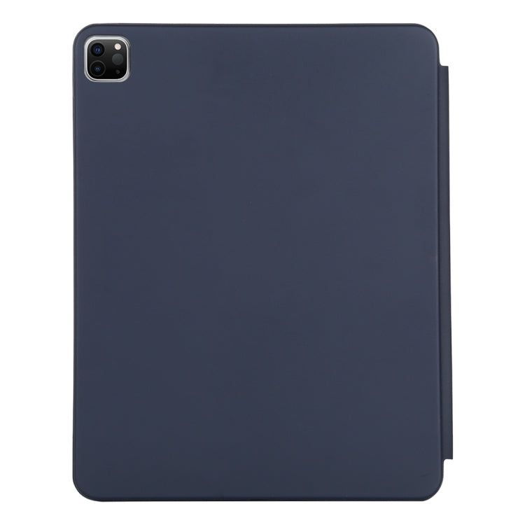 For iPad Pro 12.9 inch (2020/2021) 3-fold Horizontal Flip Smart Leather Tablet Case with Sleep / Wake-up Function & Holder(Dark Blue) - iPad Pro 12.9 (2022/2021) Cases by buy2fix | Online Shopping UK | buy2fix
