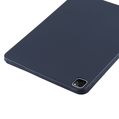 For iPad Pro 12.9 inch (2020/2021) 3-fold Horizontal Flip Smart Leather Tablet Case with Sleep / Wake-up Function & Holder(Dark Blue) - iPad Pro 12.9 (2022/2021) Cases by buy2fix | Online Shopping UK | buy2fix