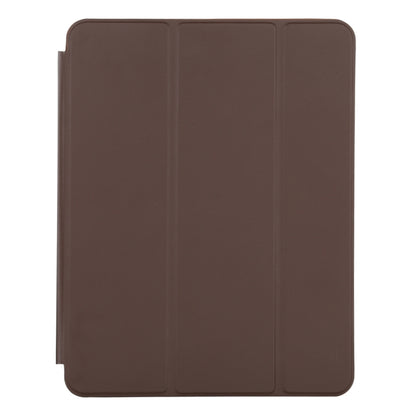 For iPad Pro 12.9 inch (2020/2021) 3-fold Horizontal Flip Smart Leather Tablet Case with Sleep / Wake-up Function & Holder(Brown) - iPad Pro 12.9 (2022/2021) Cases by buy2fix | Online Shopping UK | buy2fix